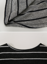 #Border Tie Point Slim Long Sleeve T-shirt (2color)