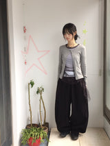 シースルーフリルスリーブレス
