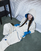 Snap curve hoodie / butter