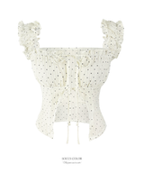 Belle Dot Ribbon Blouse (2color)