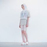 Drawstring hoodie white