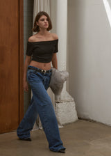 OFFSHOULDER LAYERED TOP_ BLACK