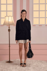 Milky wrap cardigan - black   