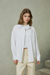 BRIGHT OVERSIZED SHIRT / WHITE