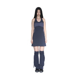 Layered heart halter dress 003