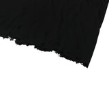 ダメージカッティングTシャツ (ブラック)