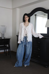 Pony Flower Frill Blouse