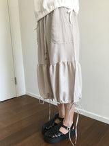 シャーリングハーレムパンツ