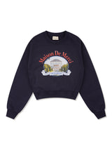 Women's Vintage キャッスルガーデン クロップド スウェットシャツ ネイビー (FCF1TS205W)