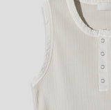 Keene Pigment Henley Neck Ribbed Sleeveless