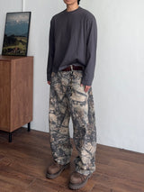 Curved Tree Wide Pants (2color) (No.1002)