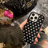 s ★ ドット. (black) グラスバンパーiPhoneケース