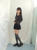 button shawl collar knitwear