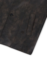 FAUX LEATHER CARCOAT