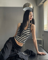 Molly Stripe Halter Sleeveless