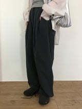 メタリックツータックワイドパンツ (3color)