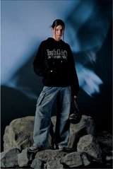 Youth Club Pintuck Oversized Fit Hoodie