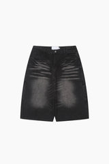 Mer Washed Denim Bermuda Pants