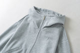 Daily High-Neck Basic Hood Zip-Up