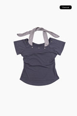 シエルアイレットホルタークロップTシャツ