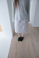 nylon flower midi skirt(2colors)