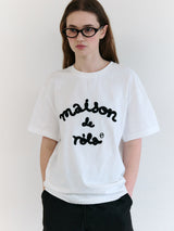 MAISON DE ROLA EMBROIDERY LOOSE FIT T-SHIRT WHITE
