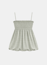 Solin Ribbon Check Babydoll Top