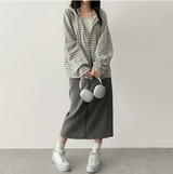Itta Overfit Stripe Dangara Hooded Zip-Up