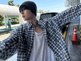 two-pocket checkered tartan shirt