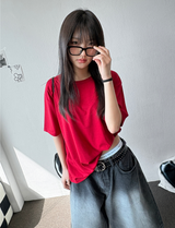 マキビビソフトタッチベーシックルーズTシャツ10カラー
