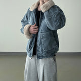 Boer fur lining denim mustang