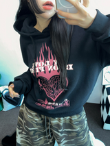 ラビンインファイア フーディーTシャツ🖤🩷2カラー