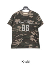 Leen86カモクロップドTシャツ