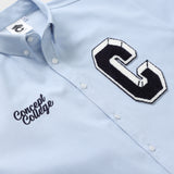 ネイビーCパッチライトブルーデニムショートスリーブシャツ [Unisex]