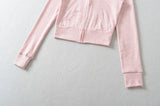 Sophie Slim Rib Hoodie Zip-up