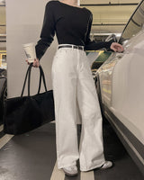 Wide cotton pants