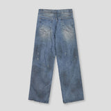 Lining Destroyed Denim Pants
