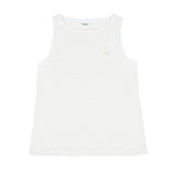 Boat neck boucle knit sleeveless (IVORY)