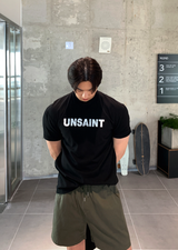 Aubre Unstint Lettering Muscle Fit Short Sleeve