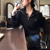 [BELLIDE MADE] ケーブルハーフジップアップニットウィズペンダント