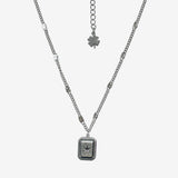 NATURE Frame Clover Chain Necklace for Unisex