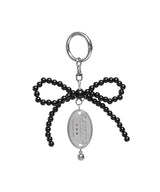 Joy Ribbon Tie Keyring-Black