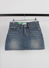 BIG POCKET MINI DENIM SKIRT