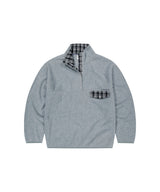 CHECK FLEECE ANORAK_GREY