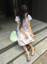 Arche Check Frill Short Sleeve Blouse