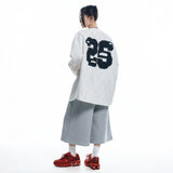 ENOE ワッペンスウェットバミューダパンツ - GREY