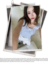 Romance Flower Shirring Sleeveless Top