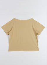 EYELET OFF SHOULDER TEE