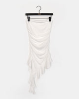 Litte Unbalanced Ruffle Tube Top Layered Dress