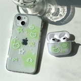 Green - Shy Somecat AirPods Case_matt